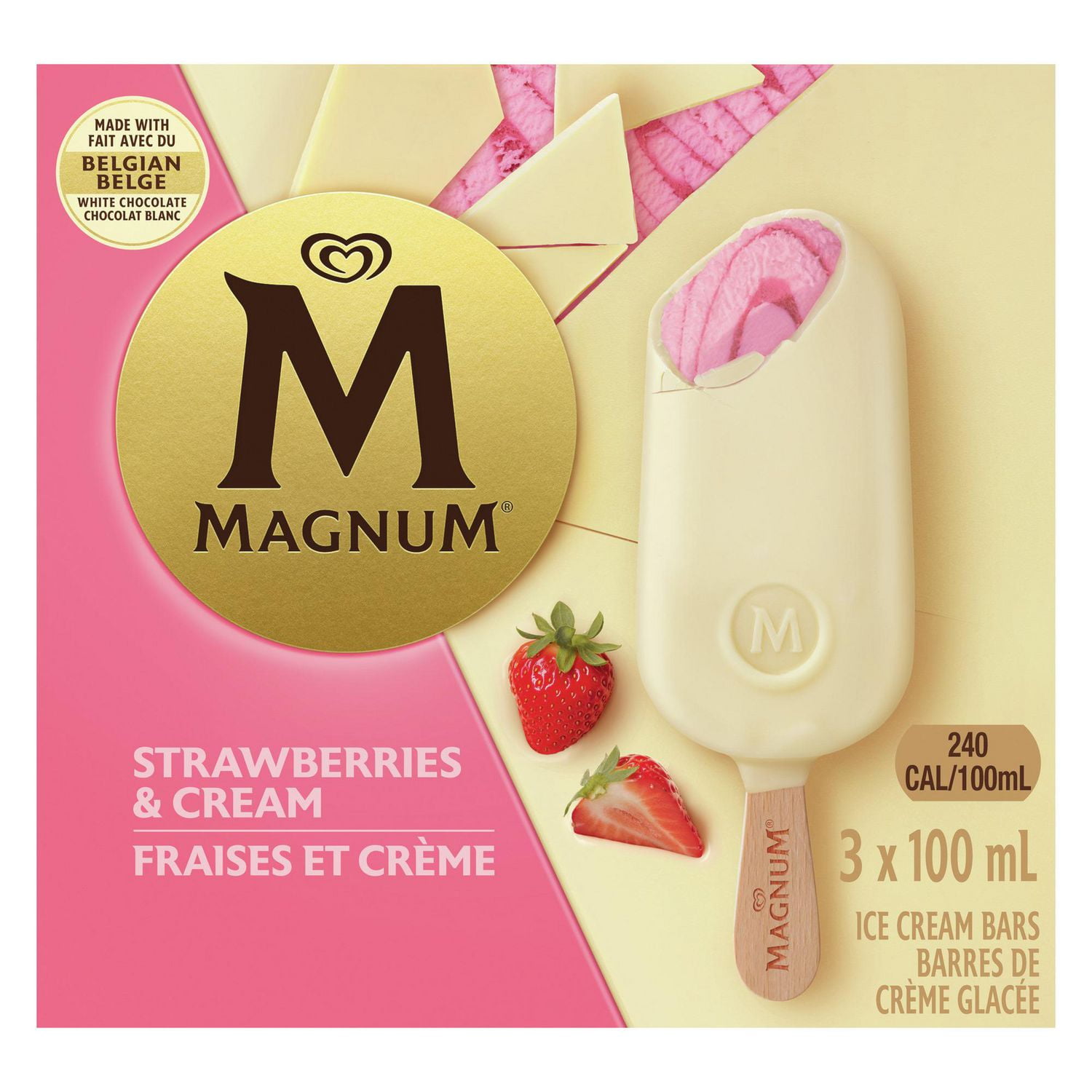 Magnum Strawberries and Cream Ice Cream 