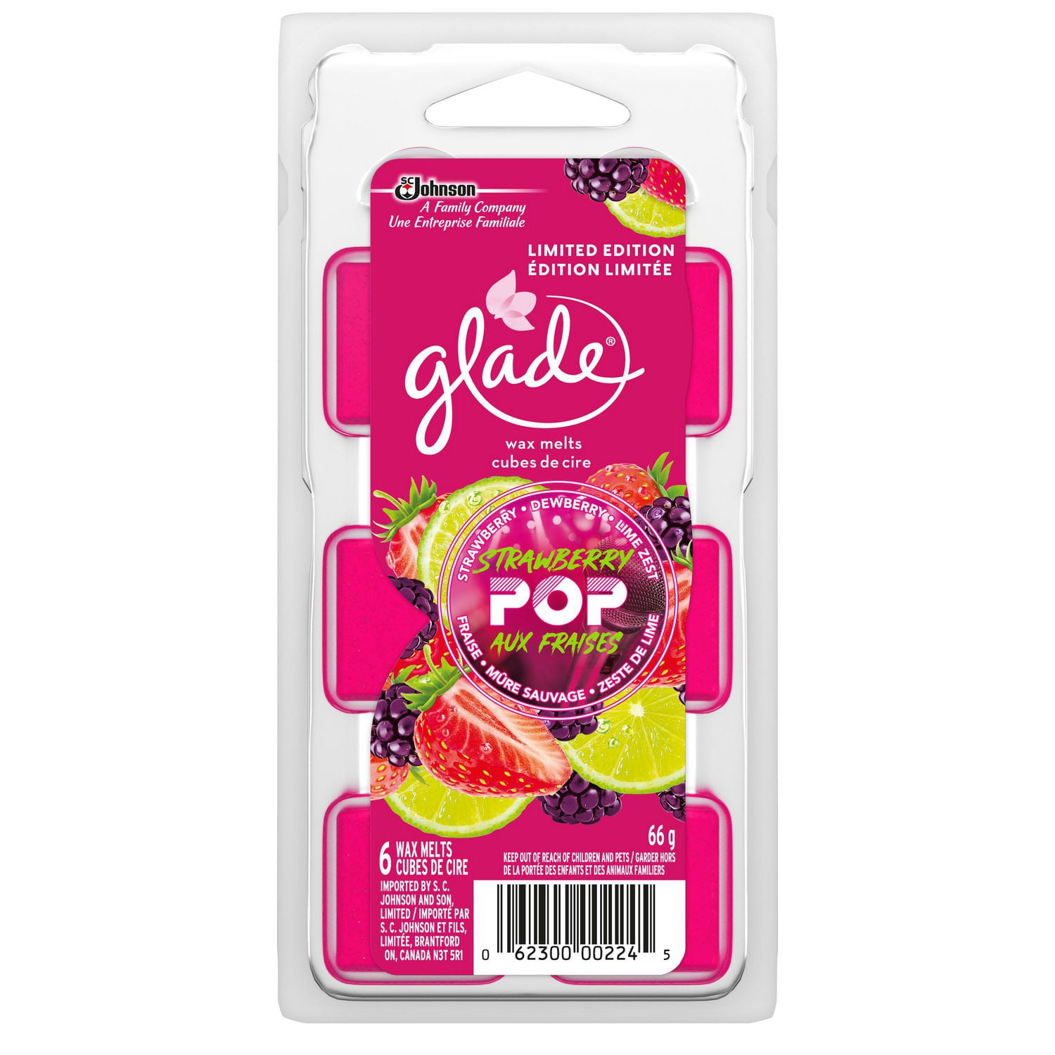Glade Spring Wax Melts Refills Air Freshener, Strawberry Pop, 6 Melts