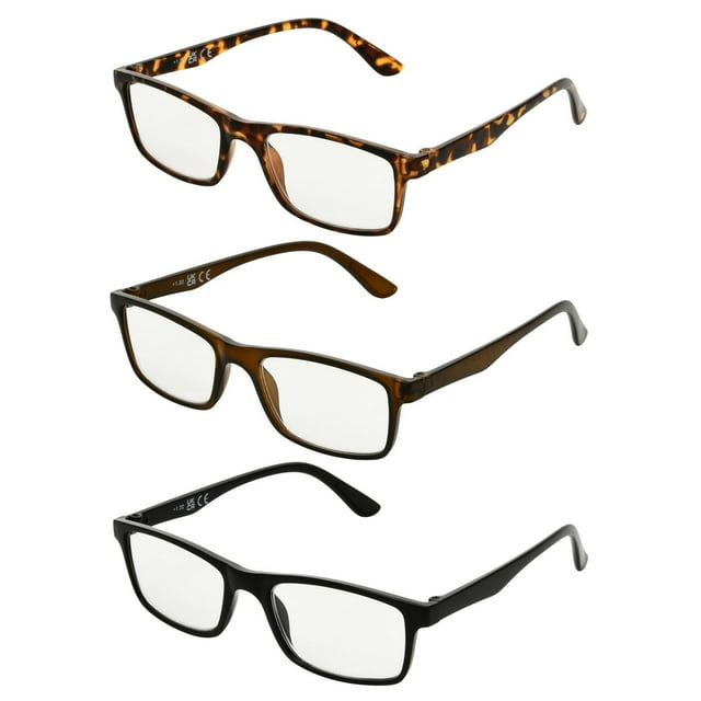 Lunettes de lecture pour hommes Equate - paquet de 3