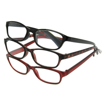 Lunettes de lecture rondes unisexes Equate - paquet de 3