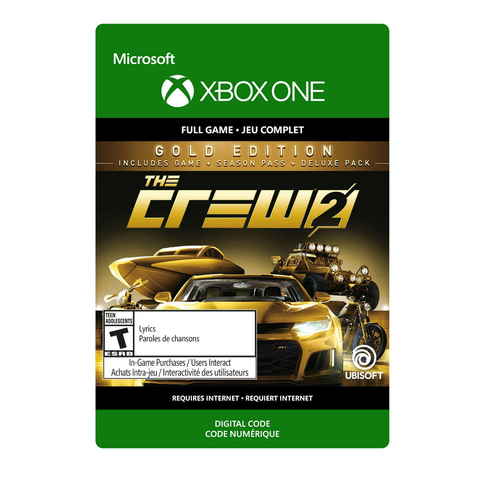 Xbox One The Crew 2 Gold Edition (Digital Download) - Walmart.ca