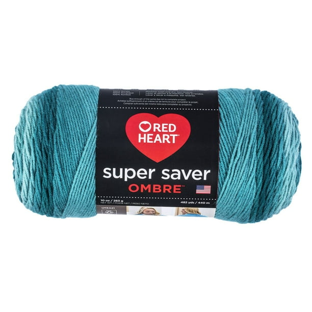 Red Heart® Super Saver® Ombre™ Yarn, Acrylic #4 Medium, 10oz 283g, 482 