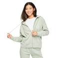 thumbnail image 1 of No Boundaries Women's Oversized Zip-Up Hoodie, 1 of 6