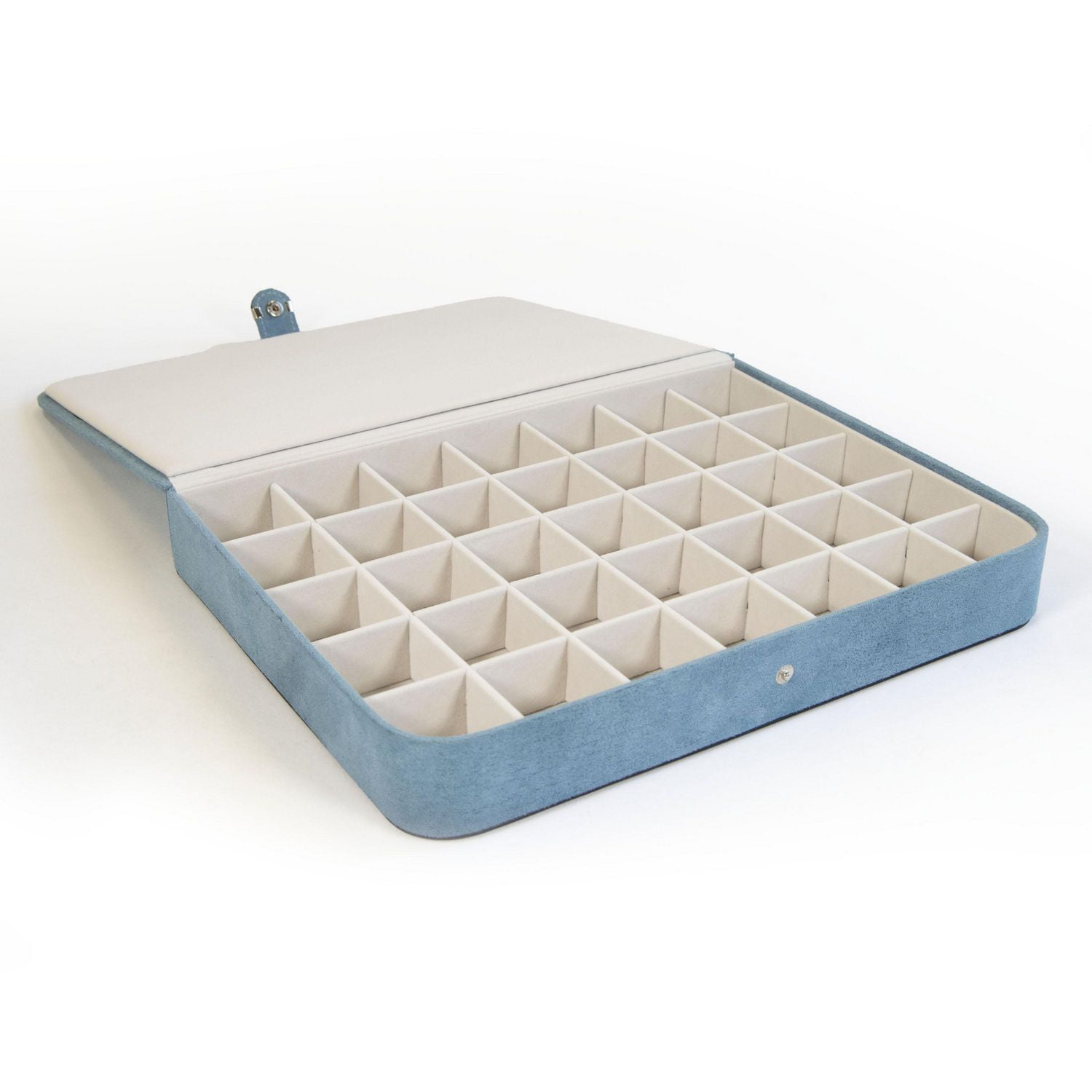 Mele and Co Cameron Boîte à bijoux en tissu peluche bleu