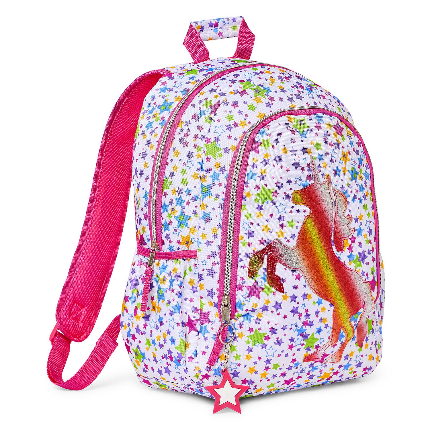 unicorn backpack with water bottle holder