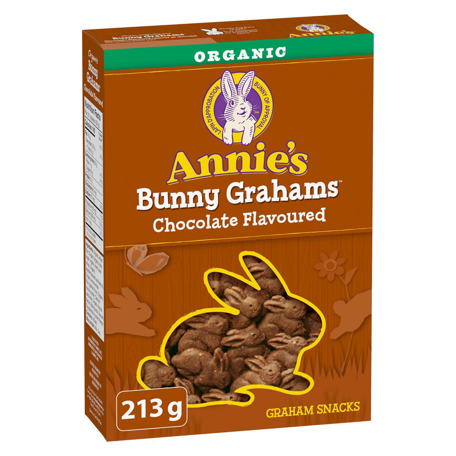Annie's Homegrown Organic Bunny Grahams Chocolate Flavoured Baked