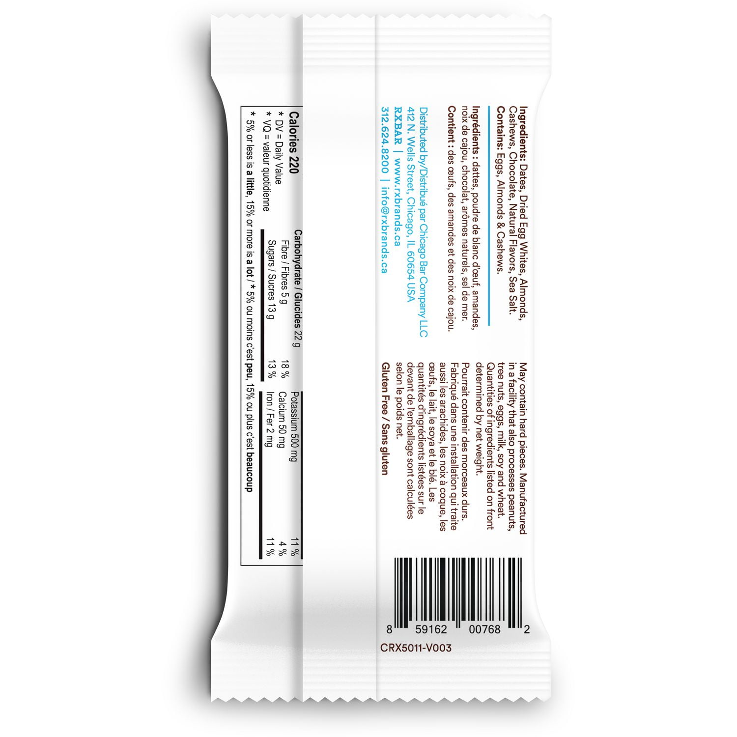 RXBAR Pépites de chocolat barres protéinées