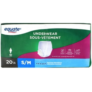 Equate Women’s Maximum Absorbency Protective Incontinence Underwear, Small