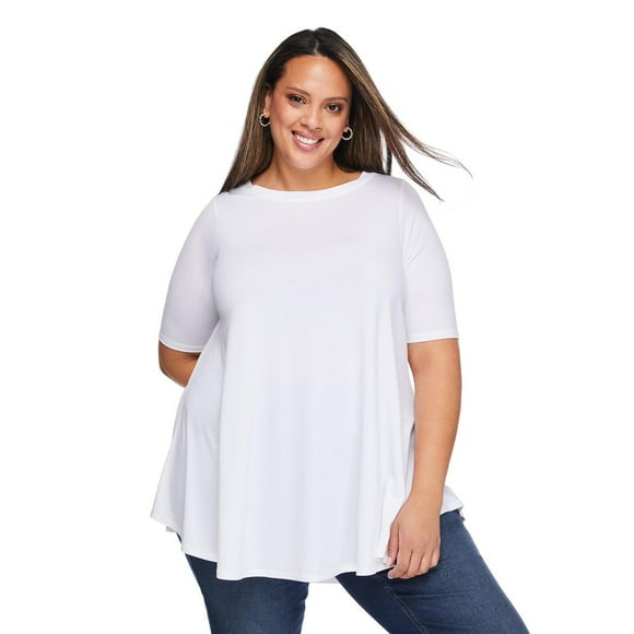 T-shirt à encolure bateau Lane Bryant Plus pour femmes