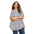 thumbnail image 1 of Lane Bryant Women's Plus Boat-Neck T-Shirt, 1 of 6
