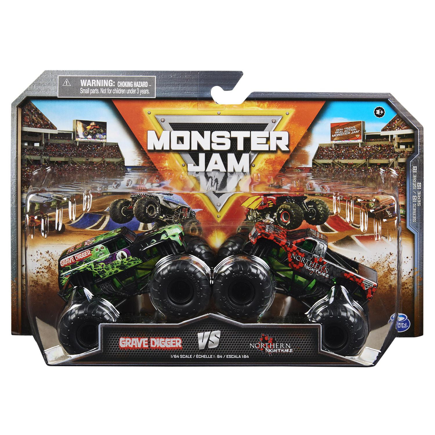 Monster Jam, Grave Digger 40th Anniversary 8-Pack Monster Trucks with Bonus  Accessories, 1:64 Scale, Kids Toys for Boys and Girls 3 and up