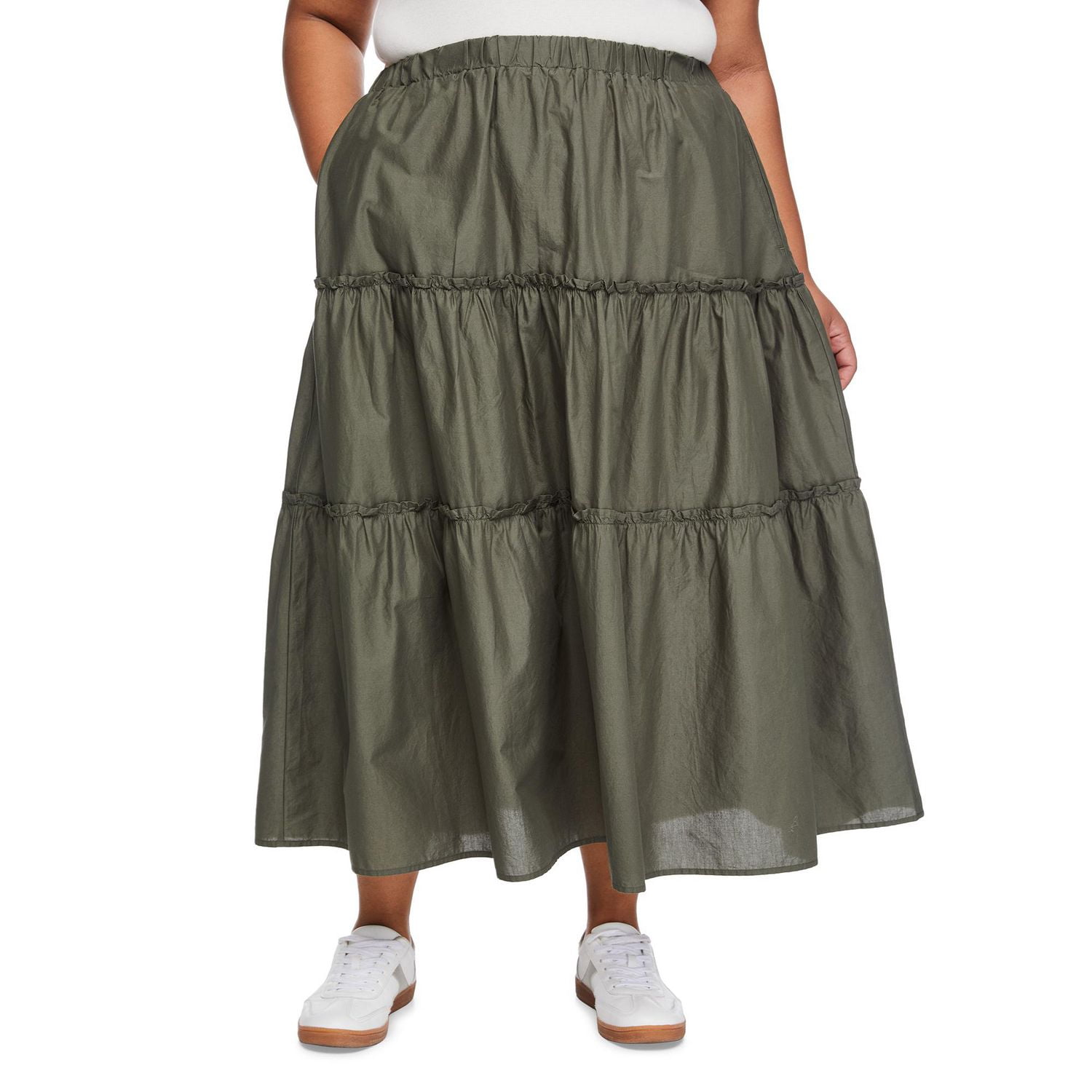 Lane Bryant Women's Plus Tiered Maxi Skirt