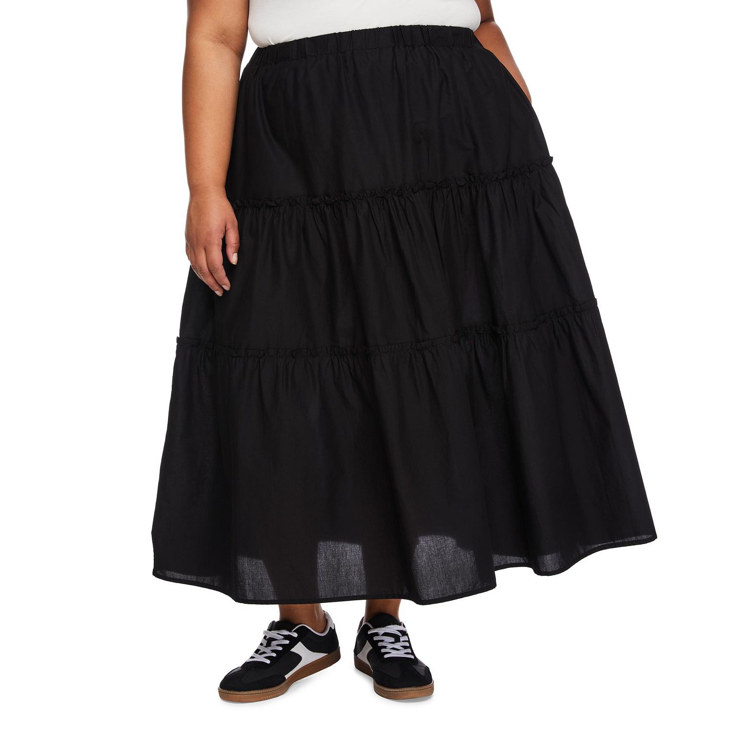 Jupe longue étagée Lane Bryant Plus pour femmes