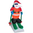 thumbnail image 1 of Père Noël en ski animé gonflable à l'air  6pi., 1 of 1