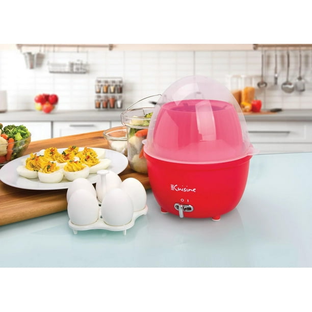 Mini Cuiseur à Vapeur électrique et cuiseur à œufs avec fonction d'arrêt  automatique - Blanc 