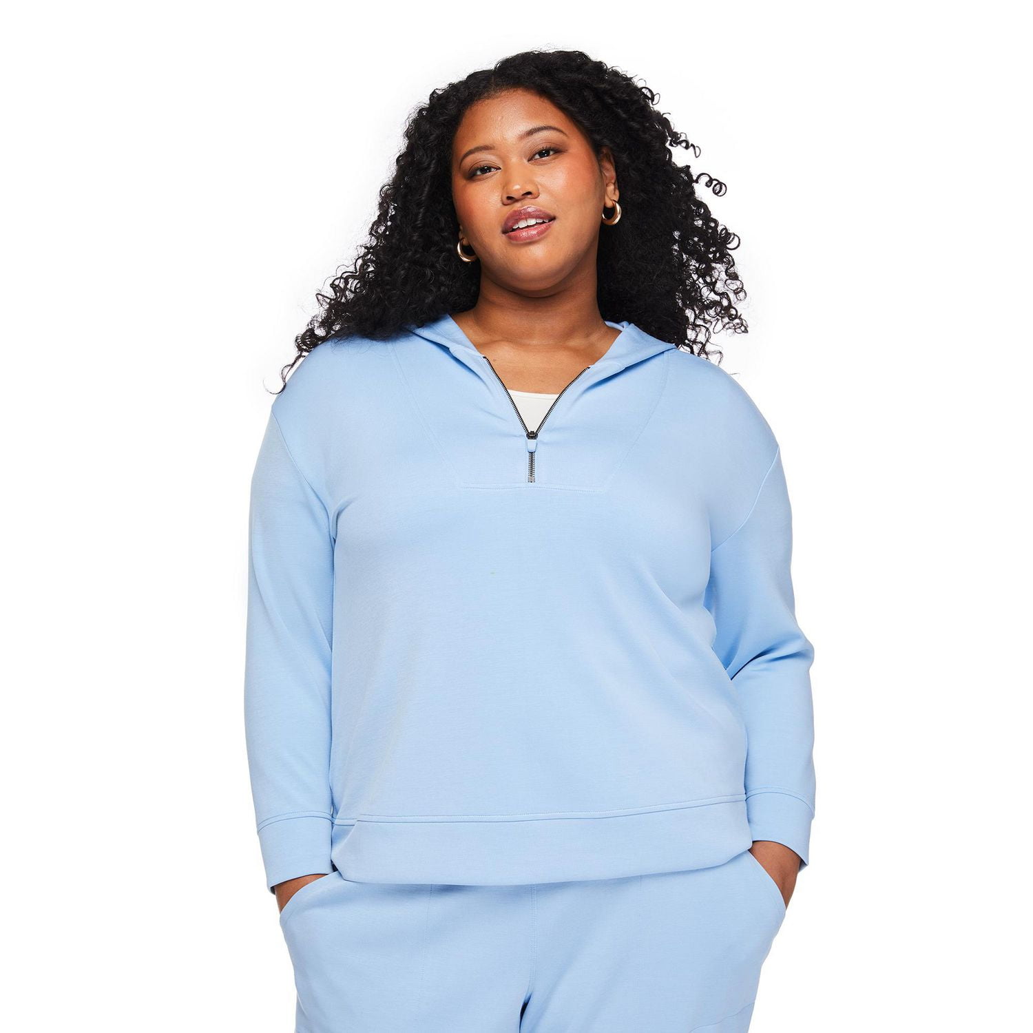 Lane Bryant Women's Plus Quarter Zip Hoodie