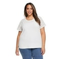 thumbnail image 1 of Lane Bryant Women's Plus Eyelet Sleeve Top, 1 of 6