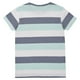 T-shirt à rayures gris et vert menthe George British Design pour garçons – image 2 sur 3