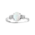 thumbnail image 1 of Charisma Sterling Silver CZ with Opal center stone ring, 1 of 2