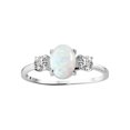 thumbnail image 1 of Charisma Sterling Silver CZ with Opal center stone ring, 1 of 2
