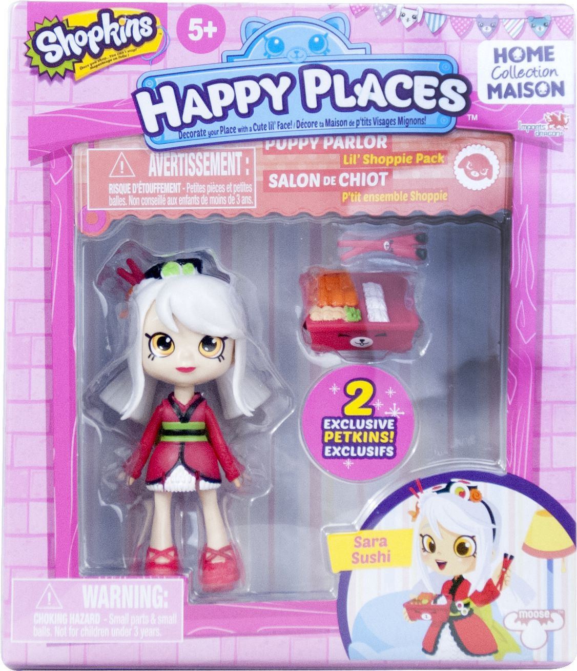 Happy Places Sara Sushi Shopkins 1 Puppe mit Zubehör