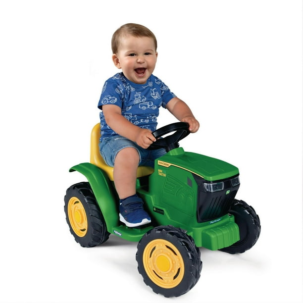 Peluche tracteur en peluche noire John Deere 13 par 10 pouces vert