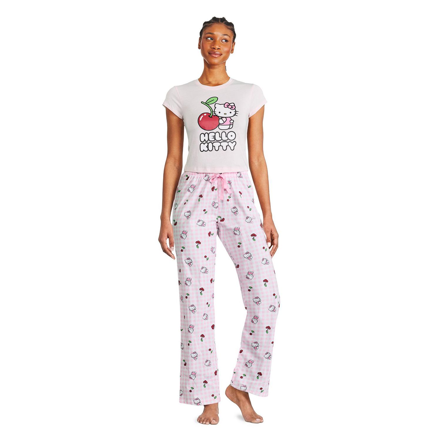 Hello Kitty Women's Two Piece Pajama Set