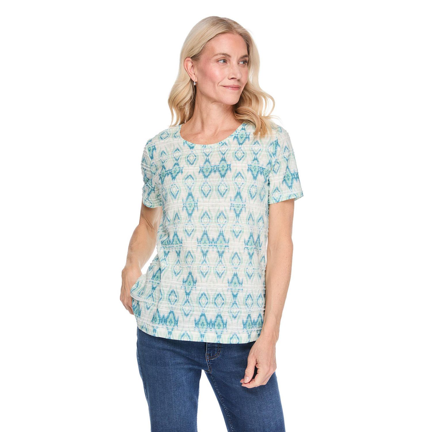 T-shirt imprimé en jacquard Iyla pour femmes
