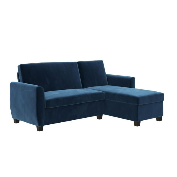 Noah Sectional Sofa Bed with Storage, Twin, Green Velvet - Walmart.ca