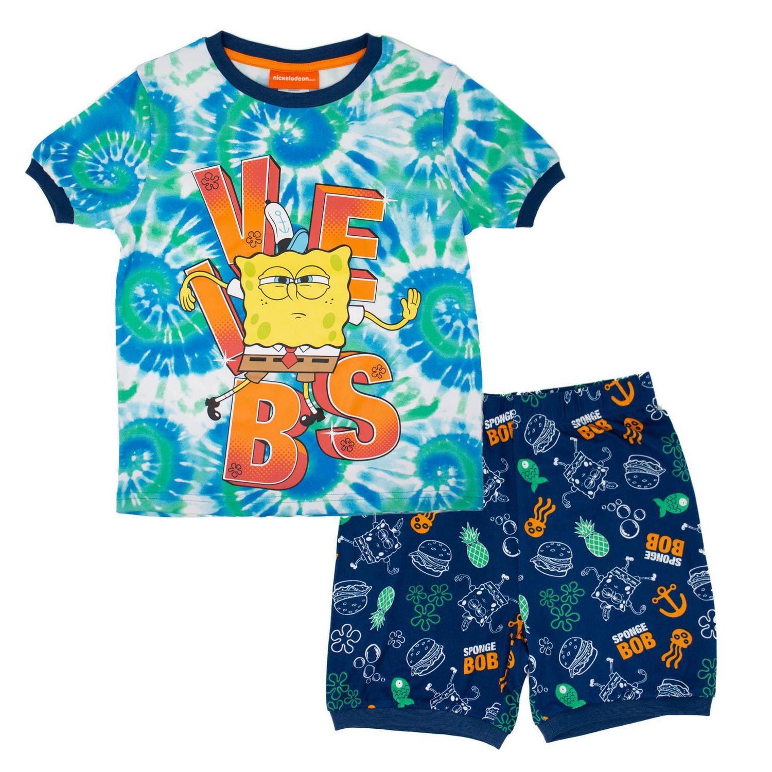 Sponge Bob Boy's 2 piece pyjama t-shirt & short set | Walmart Canada