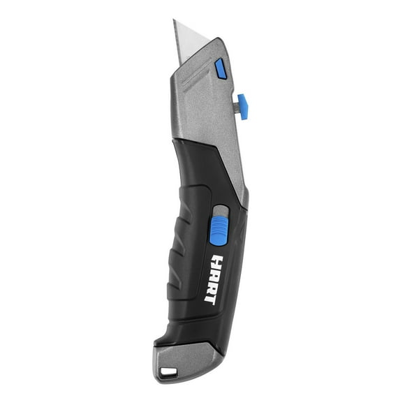 HART Auto-Loading Retractable Utility Knife, 10-Blade Storage, Limited Lifetime Warranty