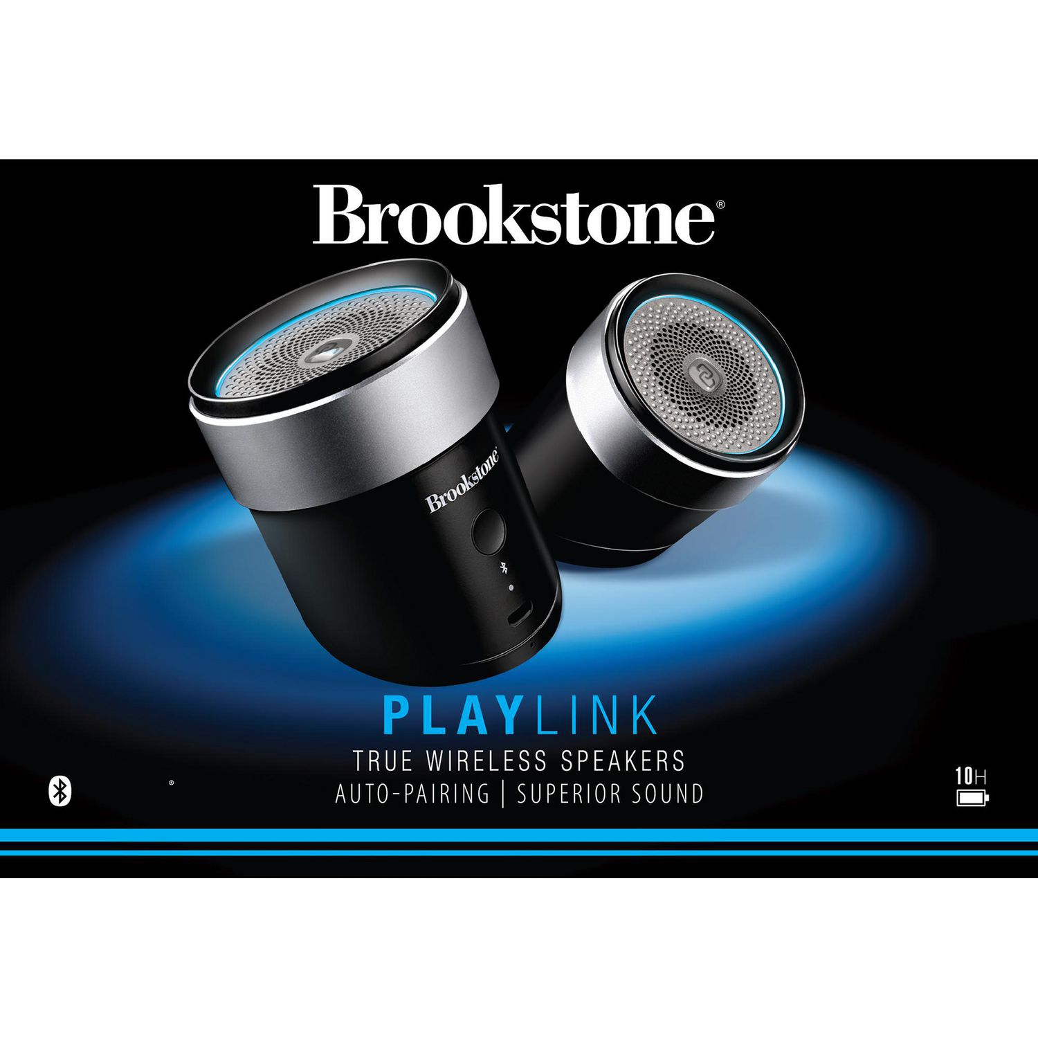 Brookstone PLAYLINK True Wireless Speaker Pair Combo Walmart.ca