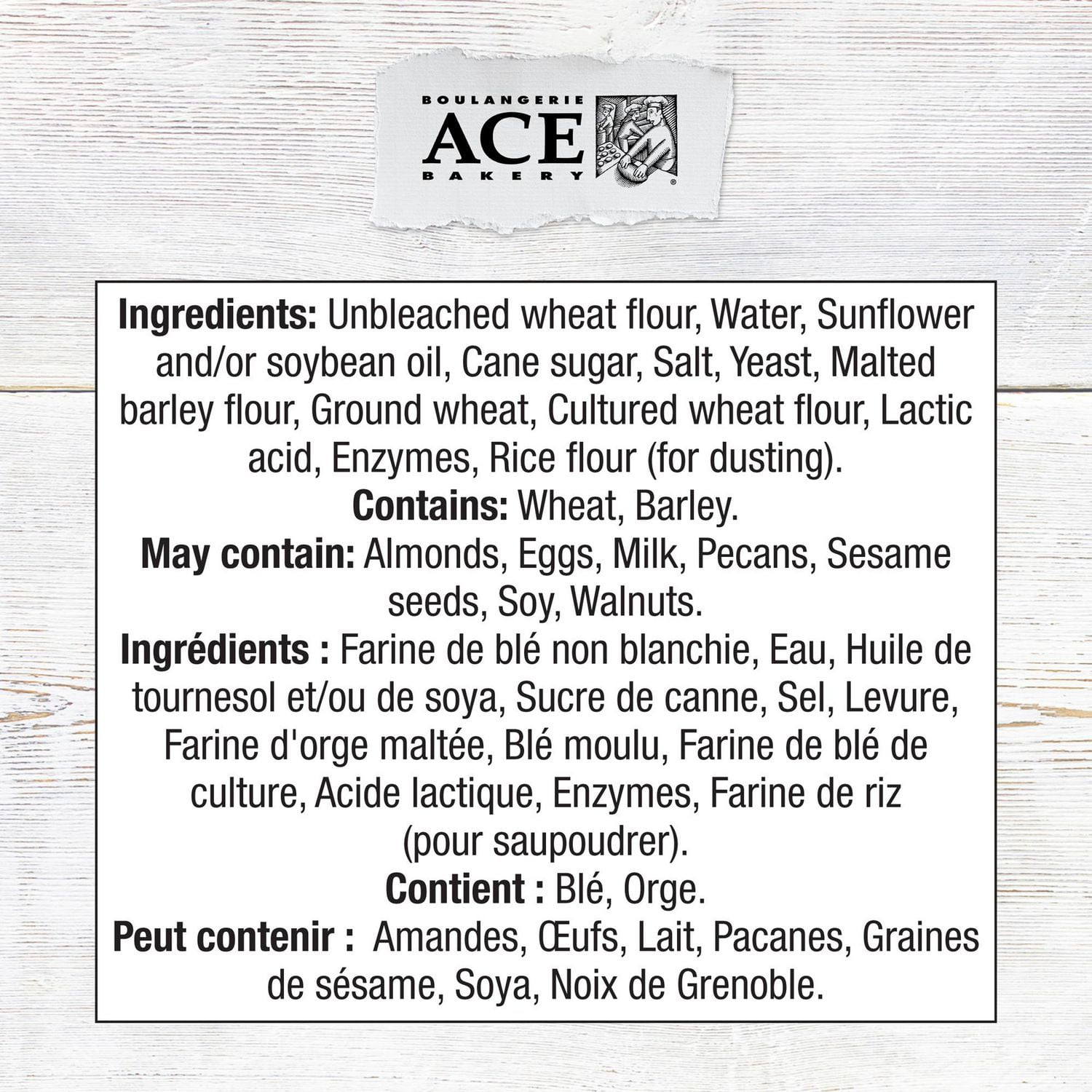 Petit pain artisan Italien Bocata Ronda ACEMD Bakery 8 morceaux, total de 640 g