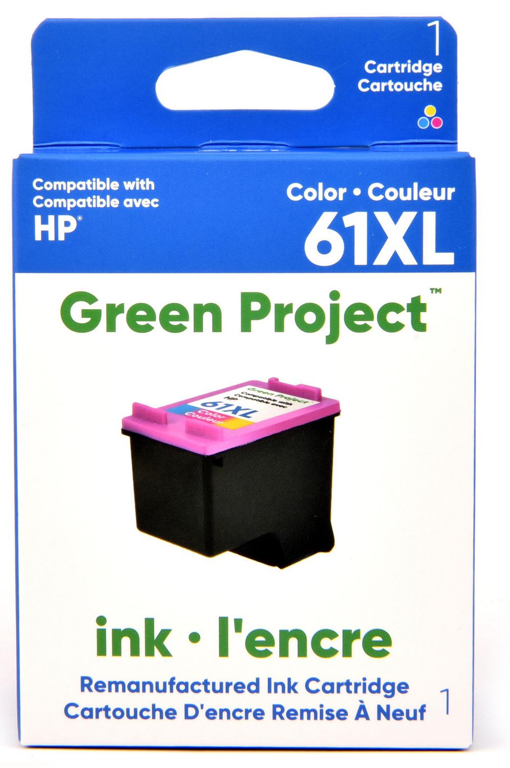 onn. Cartouche d'encre Noire & Trois-couleurs remanufacturée HP 61