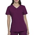thumbnail image 1 of Scrubstar Women's Core Essentials Stretch Poplin Mock Wrap Scrub Top, 1 of 9