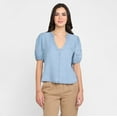 thumbnail image 1 of Devoted Women's V Neck Embroidered Top, Sizes XS-XL, 1 of 4