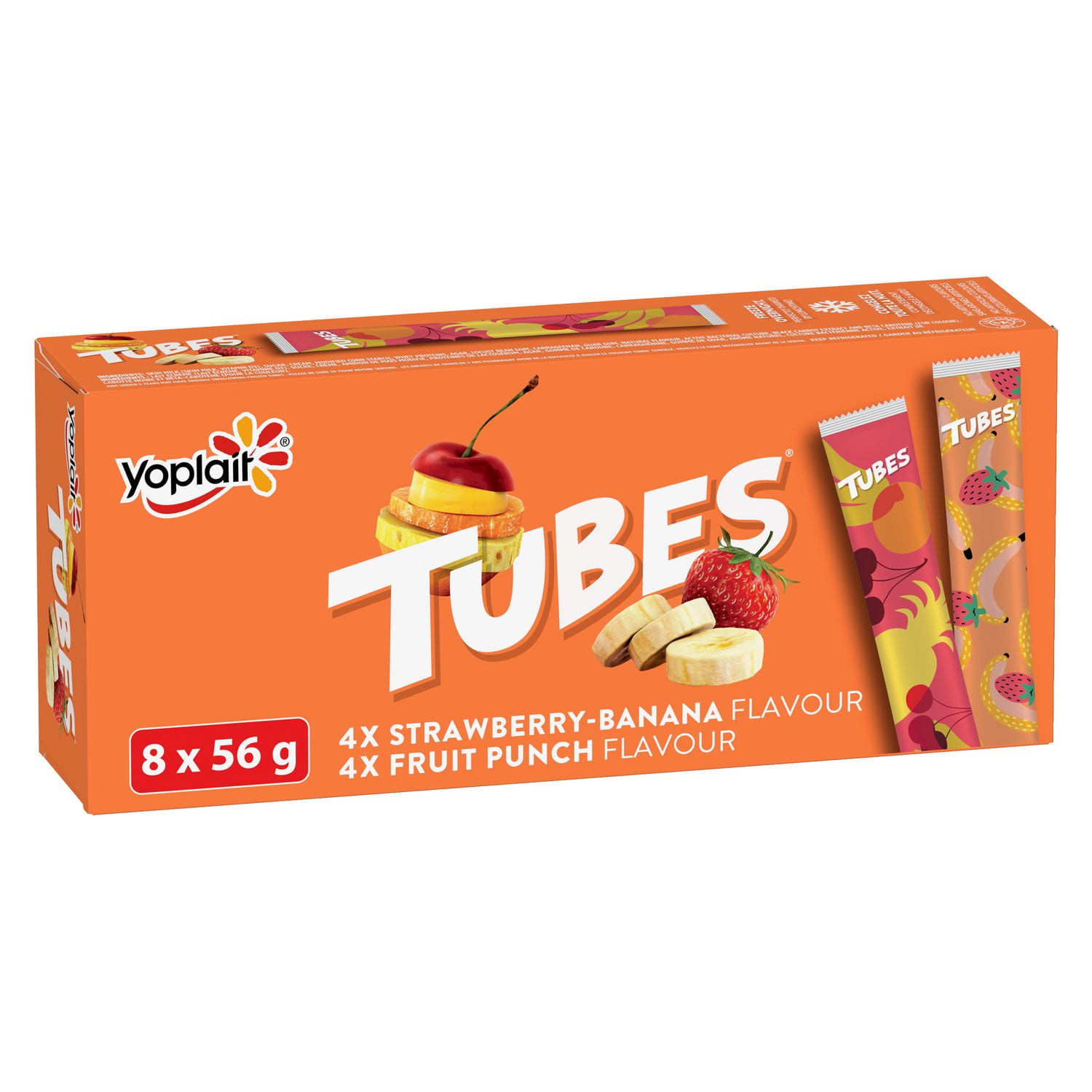 Tubes by Yoplait Fruit Punch Flavour/StrawberryBanana Flavour Yogurt 2