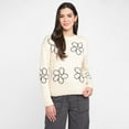 thumbnail image 1 of Devoted Women's Embroidered Crew Neck Sweater, Sizes XS-XL, 1 of 4