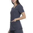 thumbnail image 3 of Scrubstar Women's Core Essentials Stretch Poplin Mock Wrap Scrub Top, 3 of 9