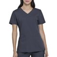 thumbnail image 1 of Scrubstar Women's Core Essentials Stretch Poplin Mock Wrap Scrub Top, 1 of 9