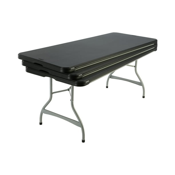  Lifetime Products 280350 Commercial Stacking Folding Table, 6',  Black : Home & Kitchen