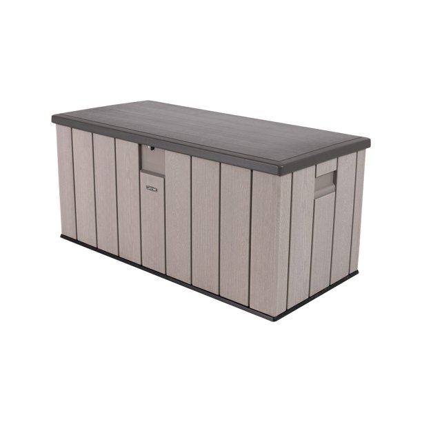 LIFETIME 150 Gallon Outdoor Storage Box, Gray Lid Walmart.ca