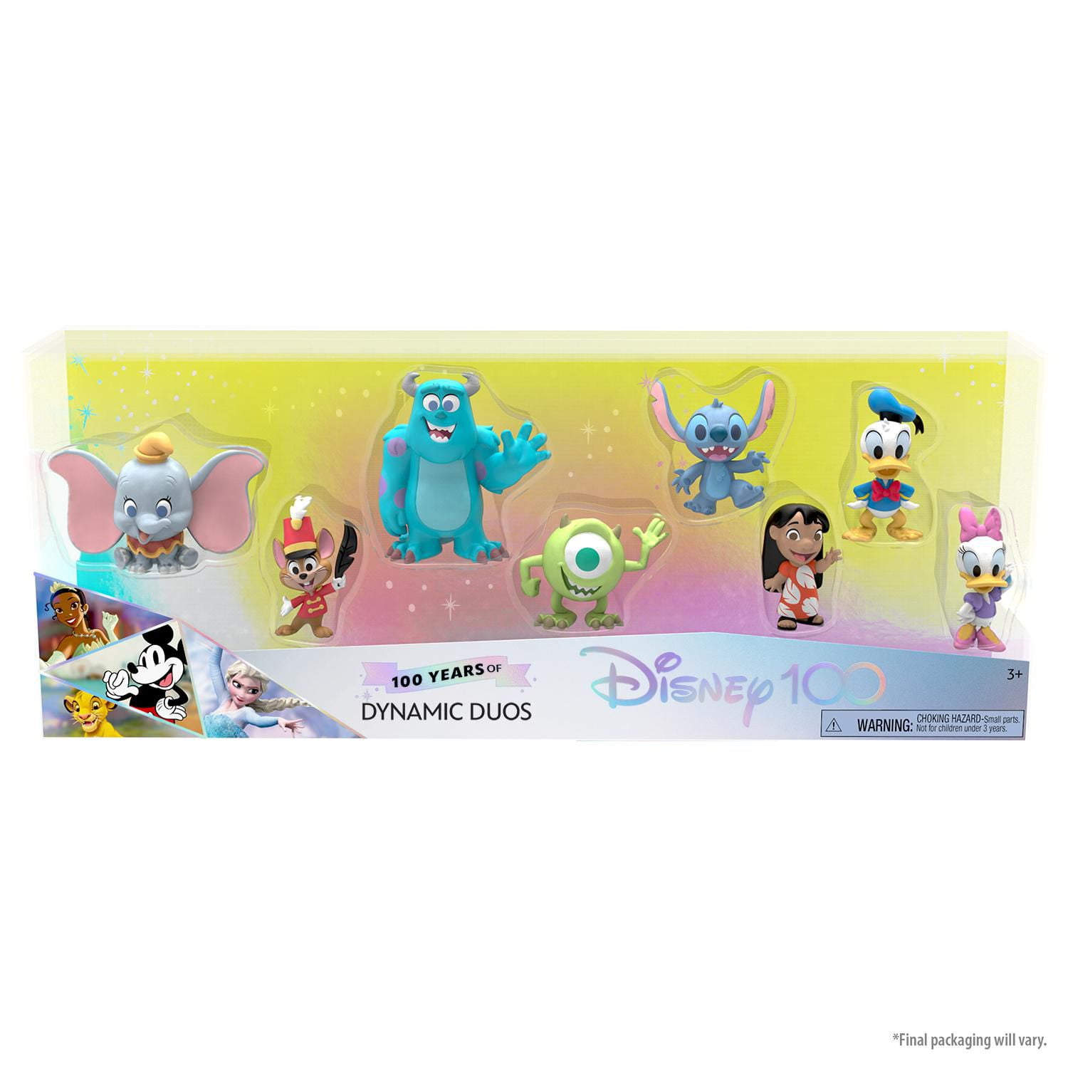 Disney100 Just Play Years of Love Celebration Collection Limited Edition  8-Piece Figure Pack, Officially Licensed Kids Toys for Ages 3 Up