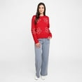 thumbnail image 2 of Devoted Women's Embroidered Crew Neck Sweater, Sizes XS-XL, 2 of 4