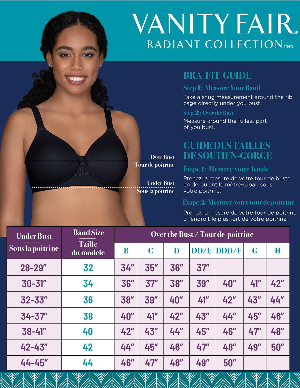Vanity Fair Radiant Collection Women's Back Smoothing Underwire Bra