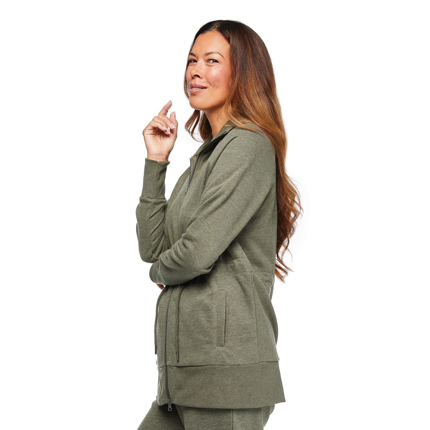 Iyla Women's Full Zip Longline Athleisure Jacket