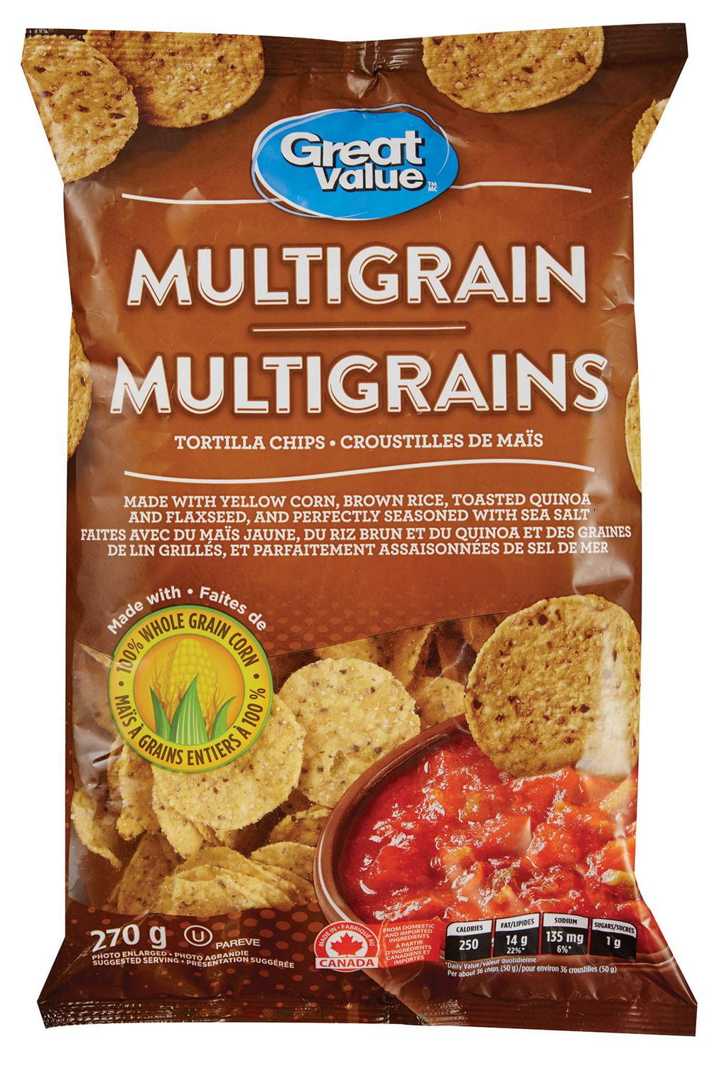 Great Value Multigrains Tortilla Chips Walmart Canada