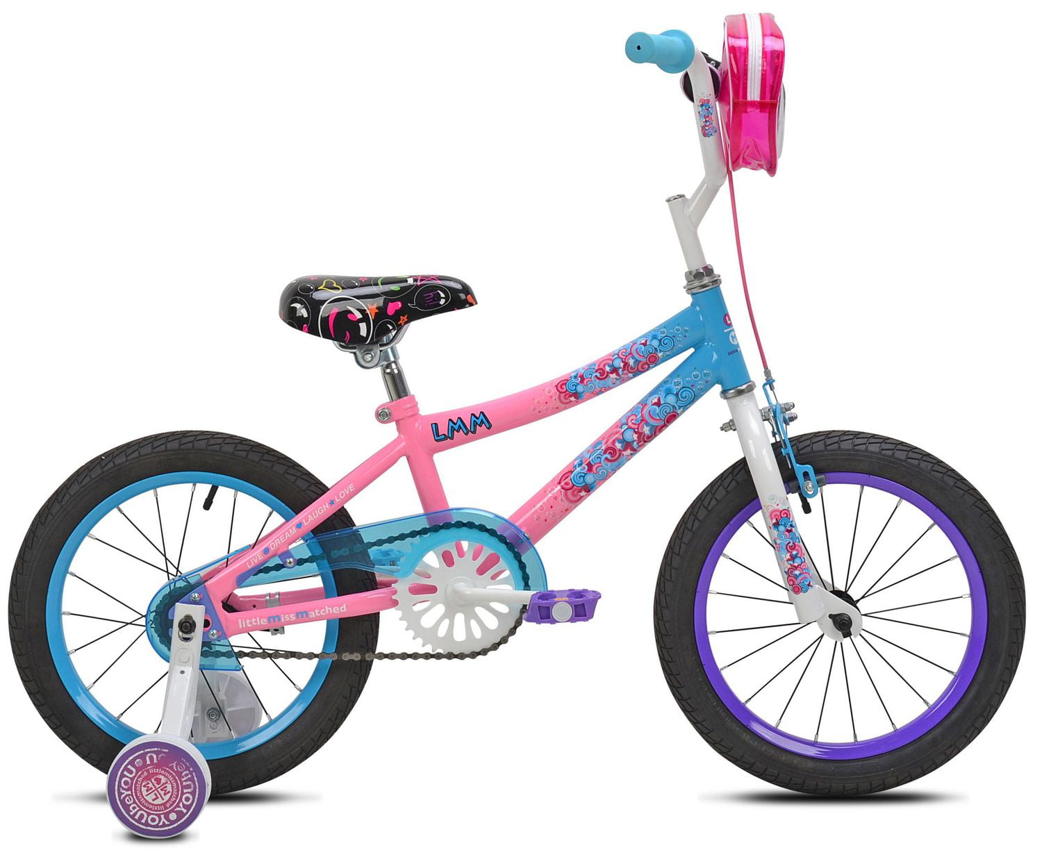 LittleMissMatched 16 Girls BMX Bike Pink Ages 4 6 Walmart