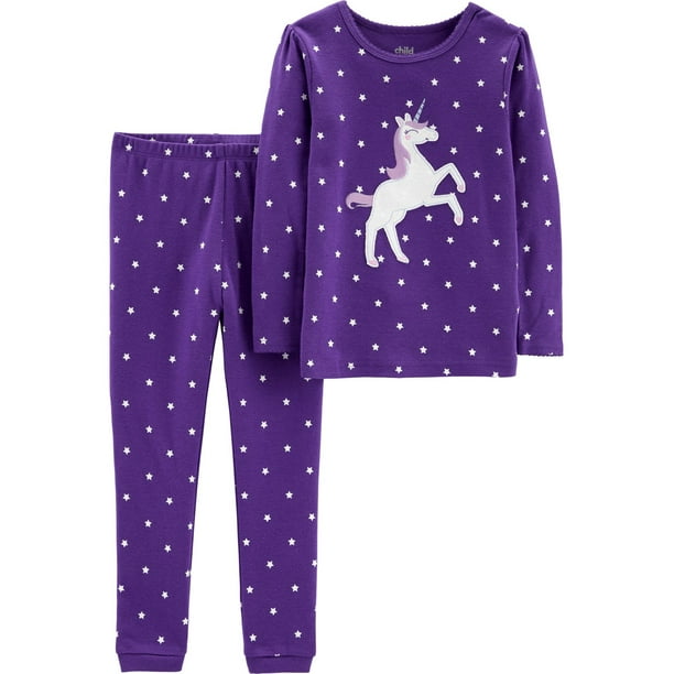 Pyjama 2 pièces pour tout-petit Fille Coton de  Child of Mine made by Carter’s – licorne