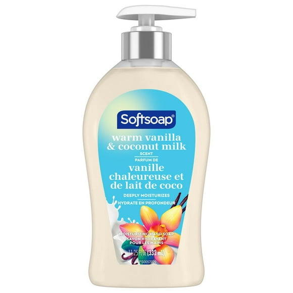 Softsoap Deeply Moisturizing Liquid Hand Soap Pump, Warm Vanilla & Coconut Milk - 332 ML, Hand Soap